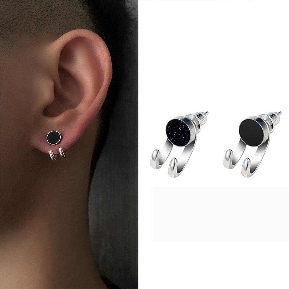 Anting AUGUSTINA MeStud Logam Gothic Baru Punk925 Perak Jarum Cakar Punk Earrings