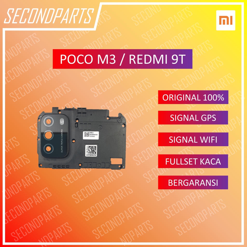 COVER MESIN COVER  TUTUP RANGKA KAMERA ATAS FOR WIFI DAN GPS XIAOMI POCO M3 / REDMI 9T ORIGINAL COPOTAN