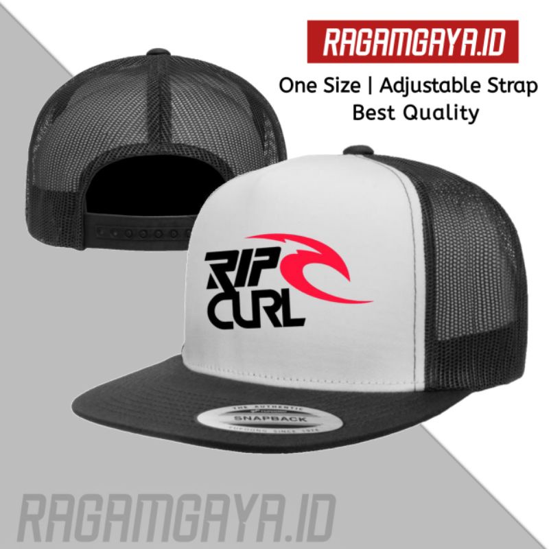 Topi Snapback Trucker Jaring RIPCURL / Topi Distro / Topi Snapback Jaring