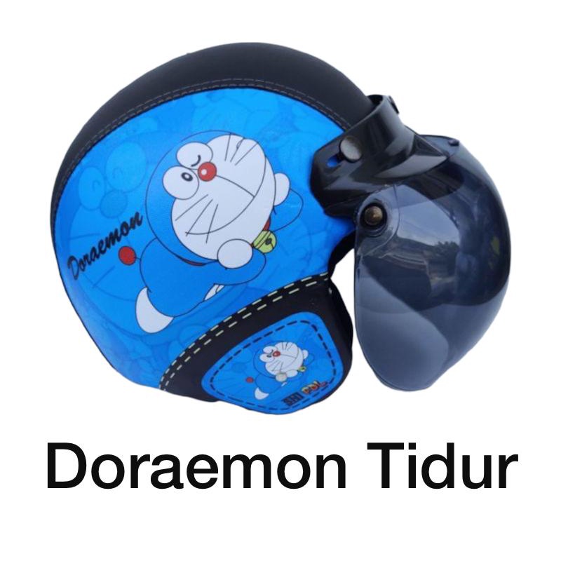 Helm bogo doraemon tidur kaca cembung