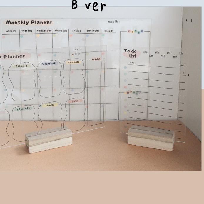 

RO3♛ Acrylic Planner A3 A4 A5 Monthly Weekly To do list Korean aesthetic cute ins Harga Terjangkau
