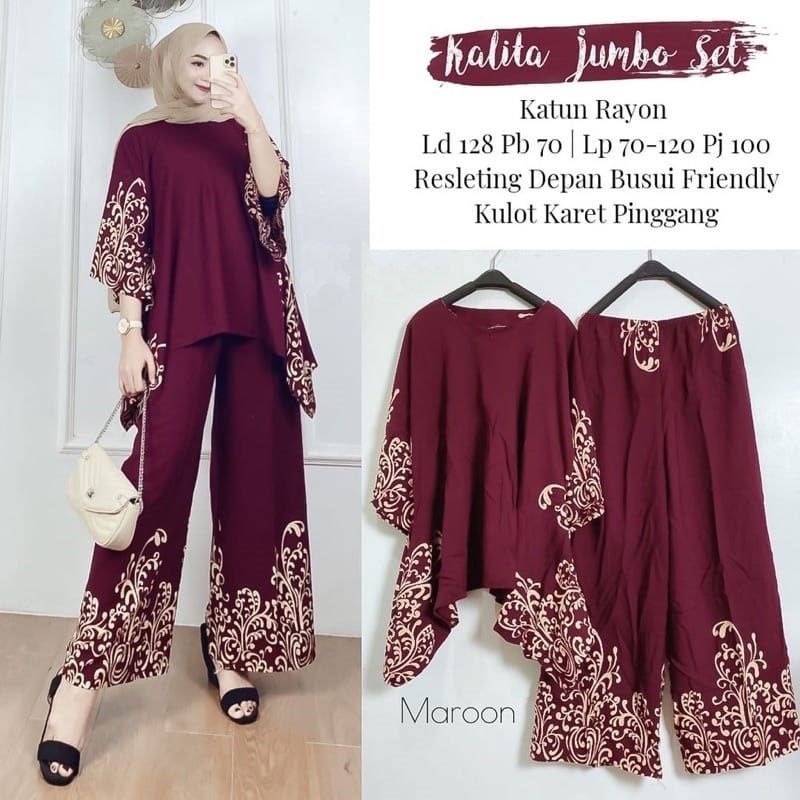 SETELAN JUMBO XXL KALITA/ PAJAMAS PIYAMA ONE SET/ ONE SET RAYON / SETELAN TYDE KELELAWAR