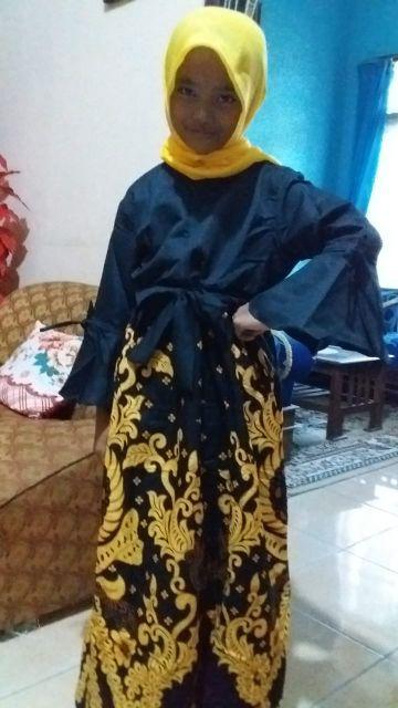 Gamis Batik Anak Usia 10-13th Couple Keluarga