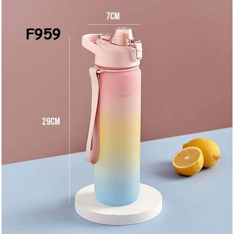 F959 BOTOL MINUM 1LITER GRADASI BOTOL MINUM ANAK LAKI PEREMPUAN BPA FREE BOTOL MINUM SPORT SPORTY OL
