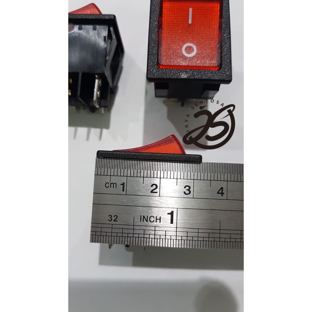 Power Switch + Lampu On-Off 4 pin, 4 kaki Saklar Merk ZN 31mm x 25mm SWITCH ROCKER ZN 15A - 20A