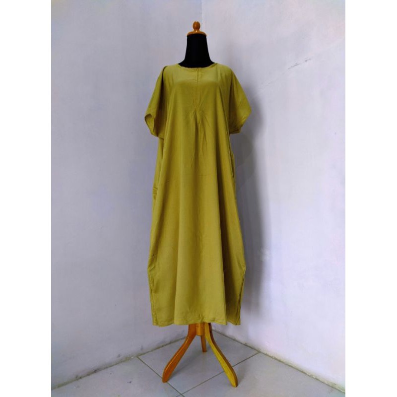 BUSUI FRIENDLY DASTER POLOS BUSUI PANJANG SEMATA KAKI RAYON DASTER LONG KEKINIAN-Bronze
