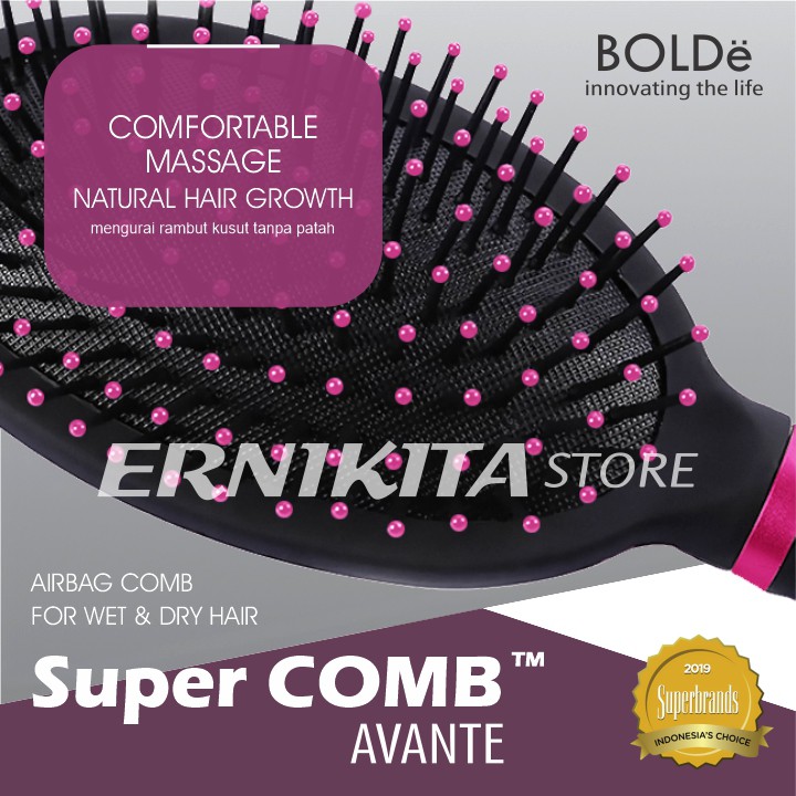 BOLDe Super Comb Avante Set - BOLDe Sisir Rambut + Cermin