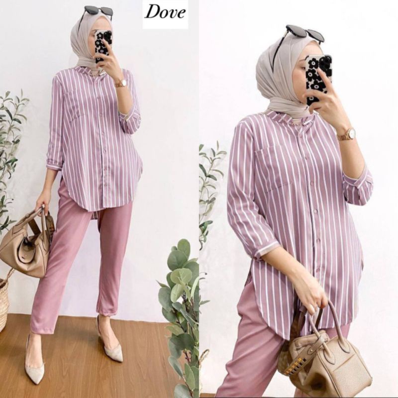 SETELAN ONESET PELANGI SALUR WANDA SET