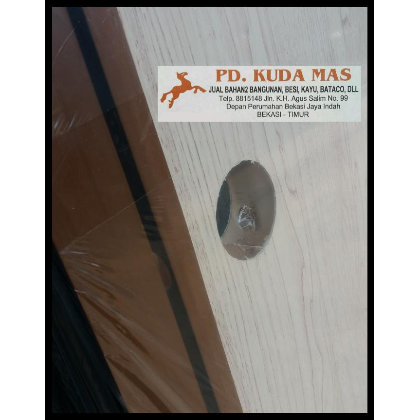 Pintu Pvc Muriko Kamar Mandi Polos Cream Urat Kayu