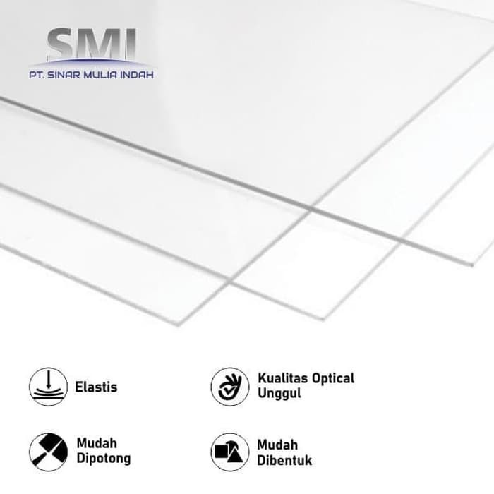 Akrilik Lembaran Bening 3MM x 1M x 2M