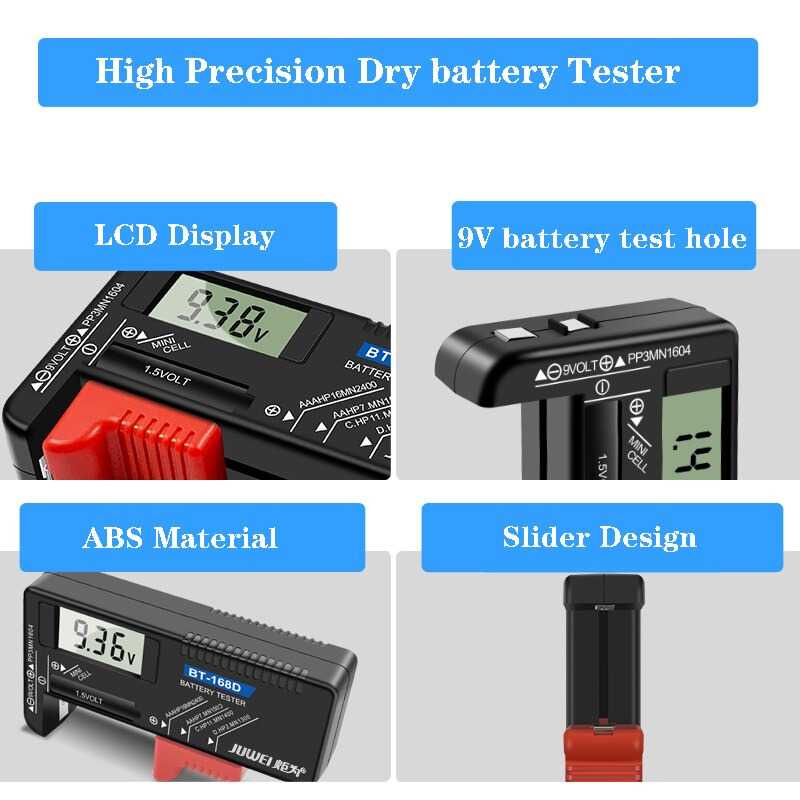 Multitester ANENG Tester Baterai Capacity Checker AA AAA Display Digital - BT-168D