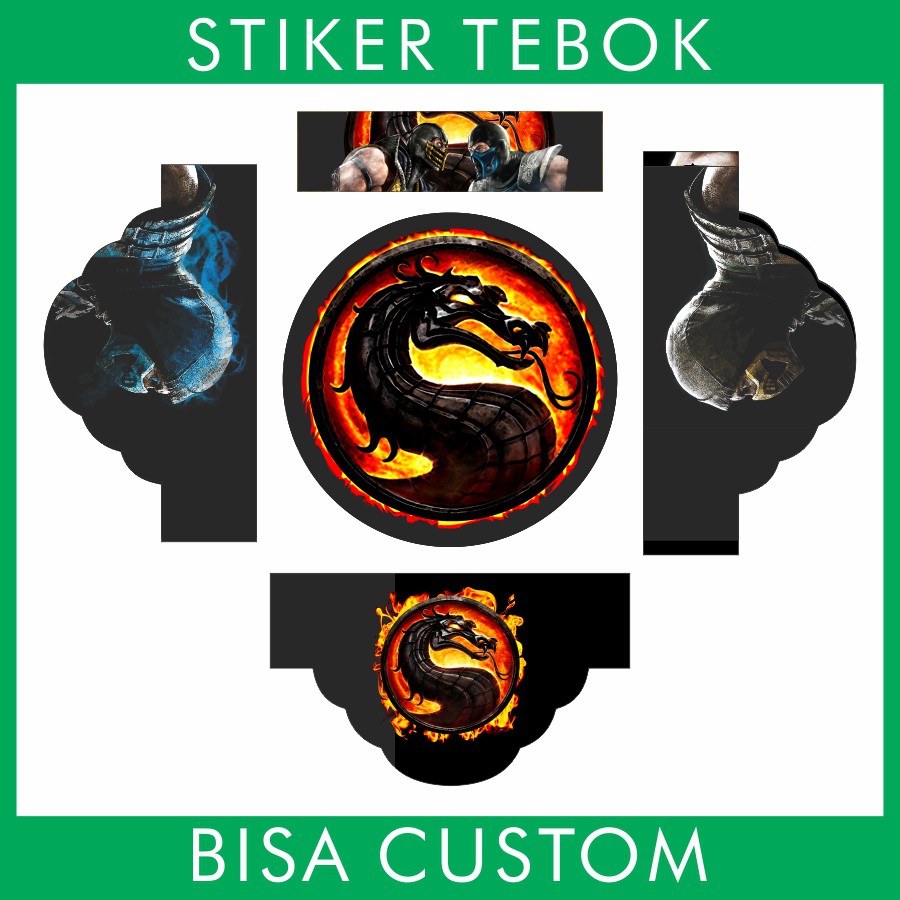 Stiker Tebok Lovebird Pleci LB Ebod Murah Mortal Kombat Scorpion Sub Zero