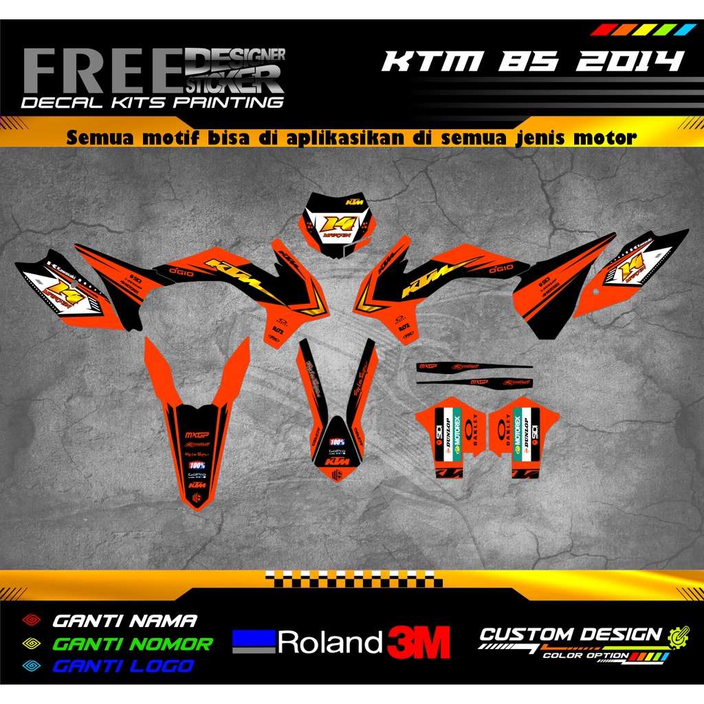 Decal Sticker Motor KTM 85 EXC SX