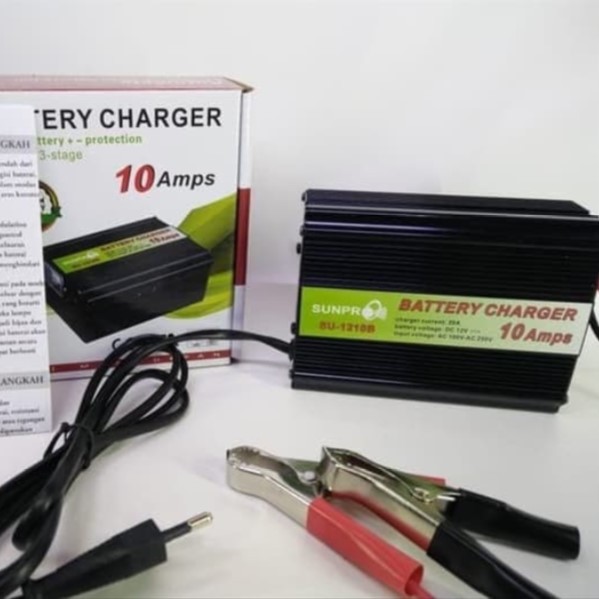 Charger Aki Sunpro SU 1210B 12V 10A Battery Charger High Quality