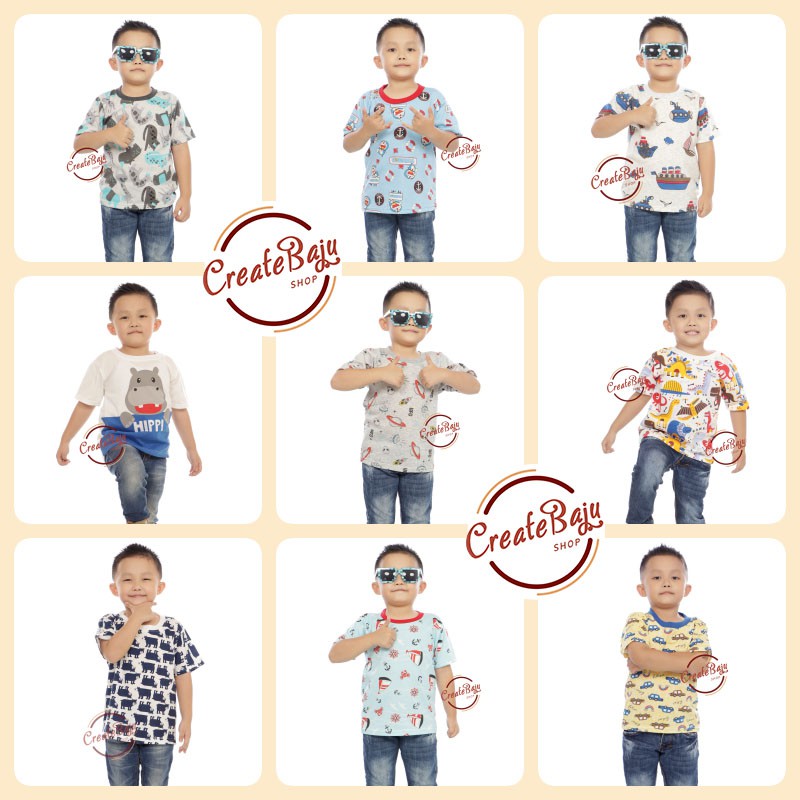 KAOS ANAK LAKI 1-7 TAHUN BERUANG DINO ANIMAL BAJU ATASAN ANAK LAKI FASHION TERMURAH PART 3