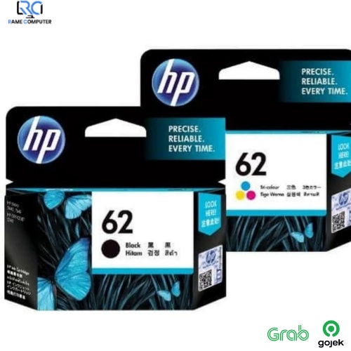 HP62 BLACK TINTA HP 62 HITAM ORIGINAL INK CARTRIDGE HP OFFICEJET 200 250