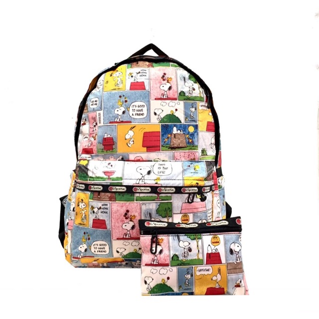 Peanuts movie snoopy backpack lesportsac tas ori original
