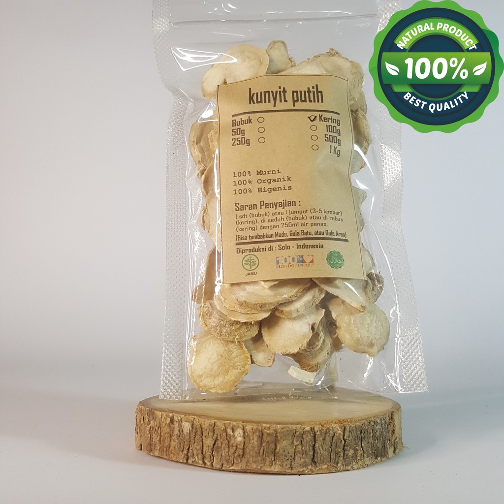 

Kunyit Putih Iris Kering Murni Rempah Herbal Organik Perawatan Kesehatan Alami 100Gr