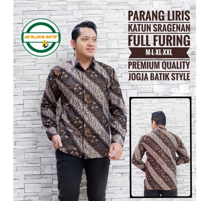 Batik Parang Liris Full Furing Katun Halus Sragenan Size M-xxl Ori Solo