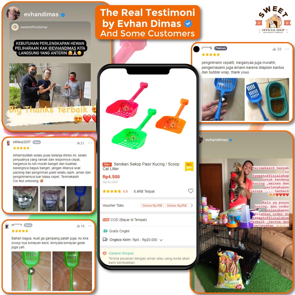 Jual Serokan Sekop Pasir Kucing Scoop Cat Litter Indonesia Shopee Indonesia