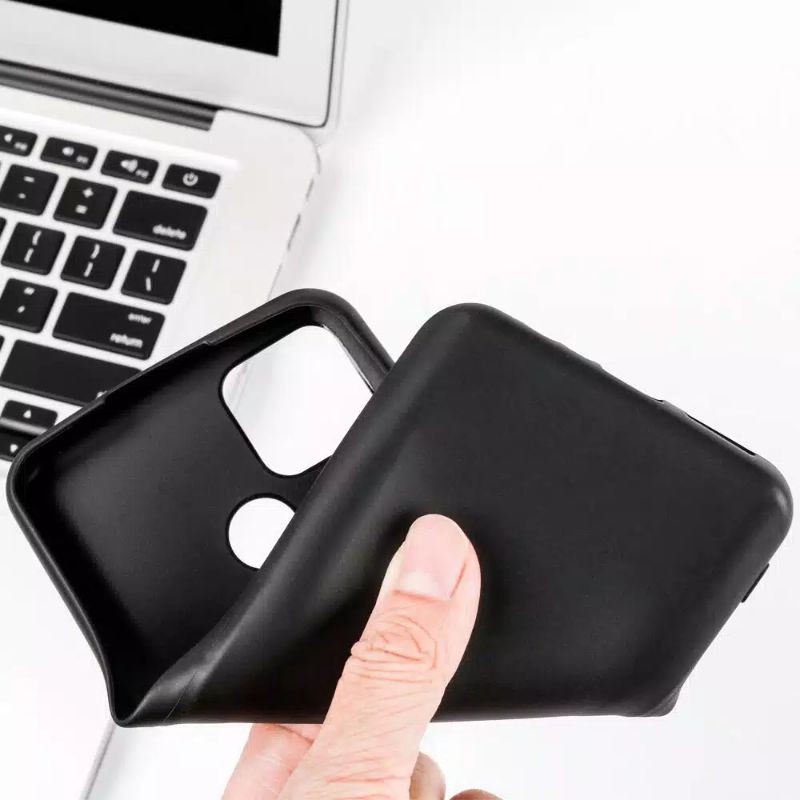 black matte case REALME NARZO 30A/20/20A/C15/C11/C12/C2/C3 - casing/softcase/silikon hitam slim fit