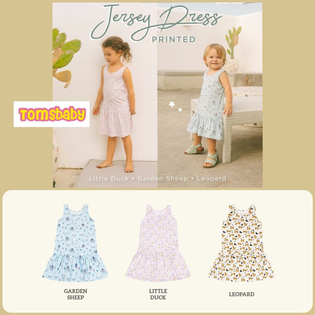 [TOMS] LITTLE PALMERHAUS (1pcs) Printed Jersey Dress Anak Perempuan ( 1-6 Tahun)