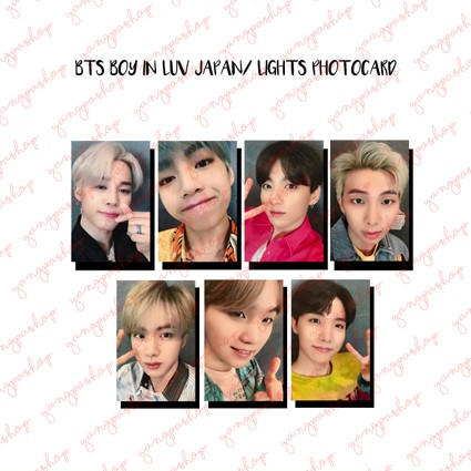 [READY / SET] BOYS IN LUV LIGHTS JAPAN VER BTSN PHOTOCARD FAN MADE UNOFFICIAL YANGPASHOP JUNGKOOK V 