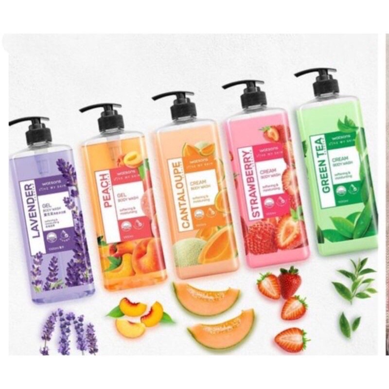 WATSONS Body Wash shower gel scented 1000 ml / Body wash 1000ml