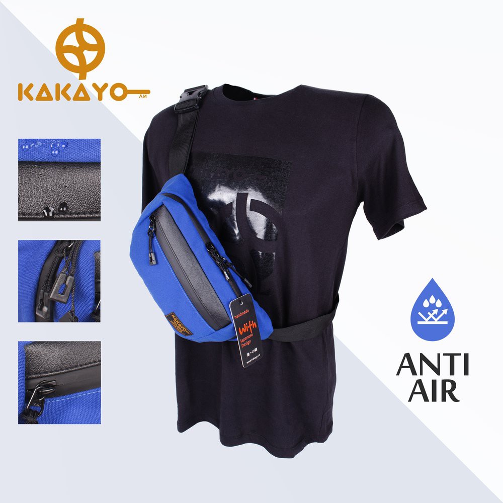 Kakayo/Tas Selempang Pria/Waist Bag/Bahan Kanvas Premium Waterproof/Limited Edition/Waterproof