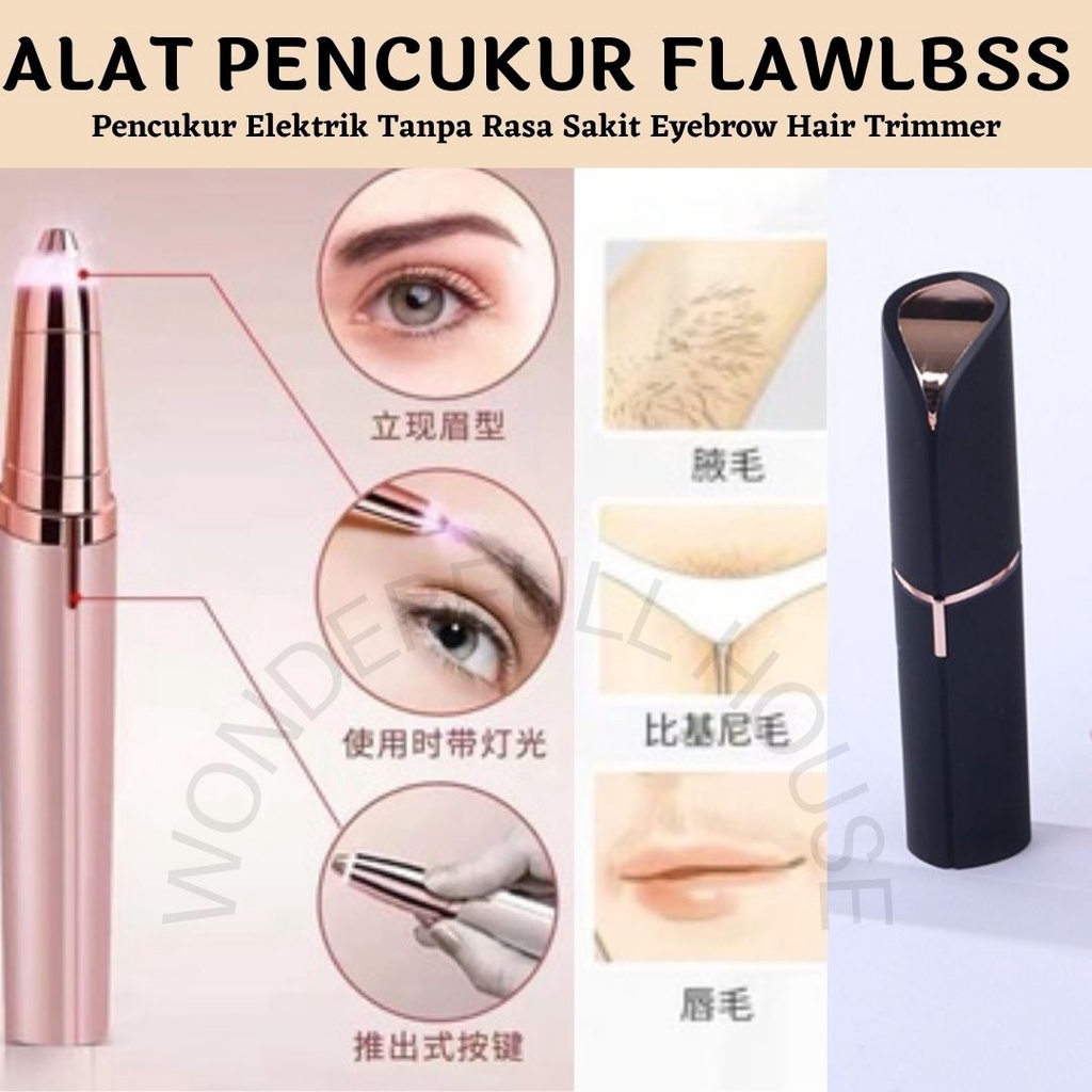 Alat Cukur Alis Bulu Mata Electrik Flawless Rows Remover Eyebrow