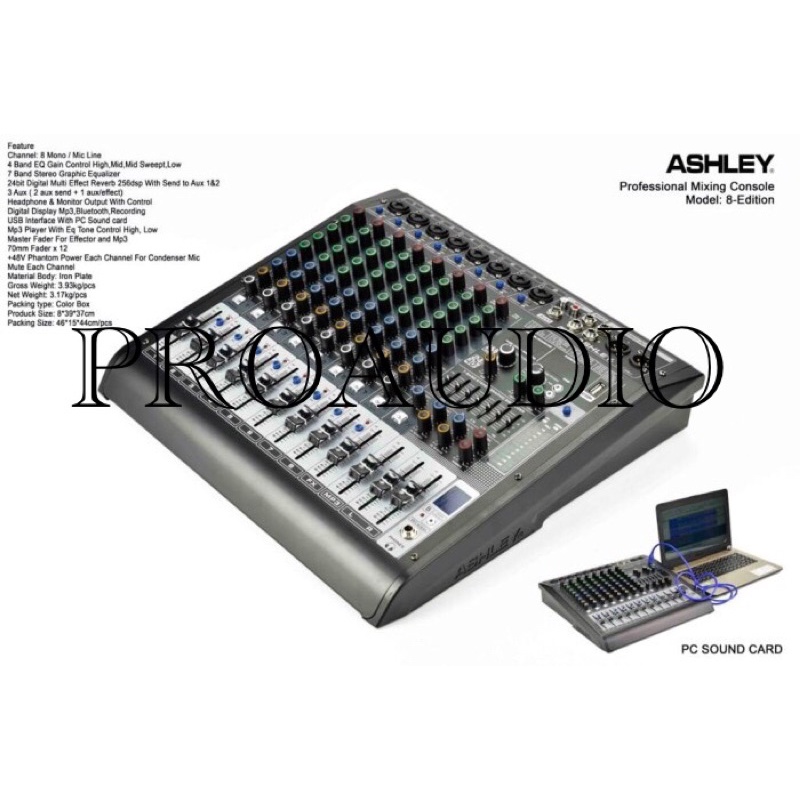 Mixer Ashley 8 Edition Original 8Edition 8 channel Terbaik best seller