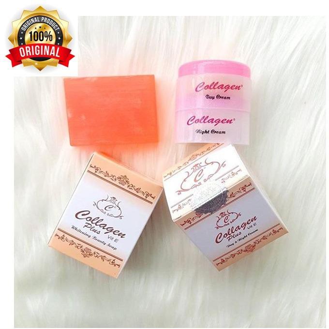 PAKET CREAM COLLAGEN SUPER ORIGINAL ASLI IMPORT 100% + SABUN COLLAGEN 701 BPOM