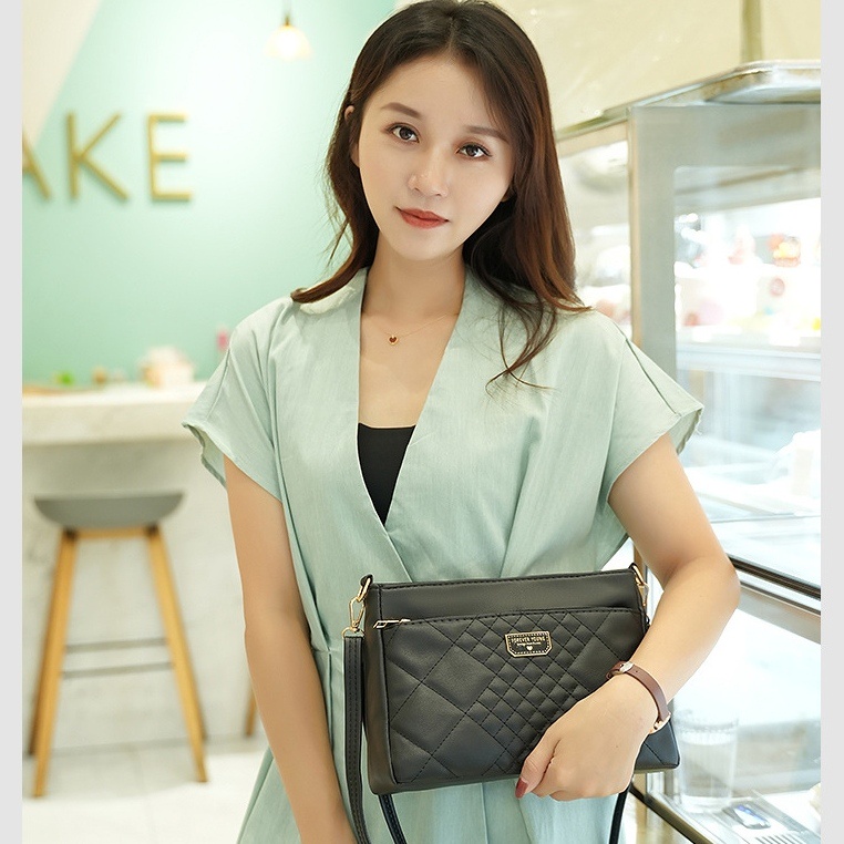 TAS SELEMPANG REBENIA WANITA IMPORT FOREVER YOUNG KULIT HITAM TA644B5 FASHION KOREA PREMIUM SLING BAG REMAJA KEKINIAN BRANDED CEWEK MURAH