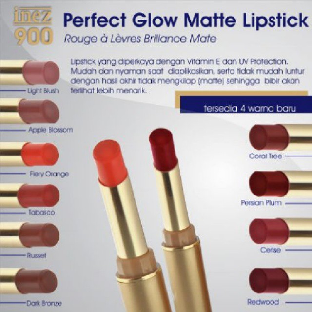 INEZ PERFECT GLOW MATTE LIPSTICK