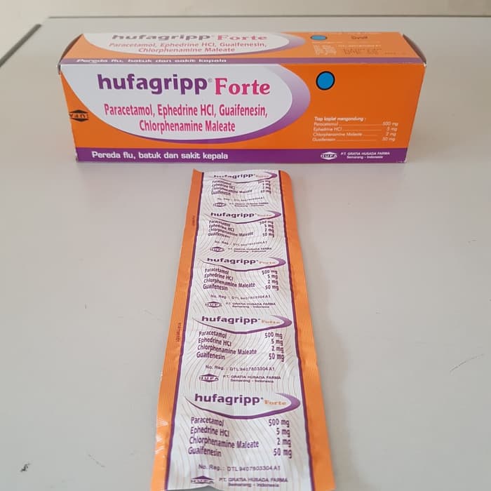 Obat Demam Batuk Pilek Hufagrip Forte Per Strip Isi 10 Tablet