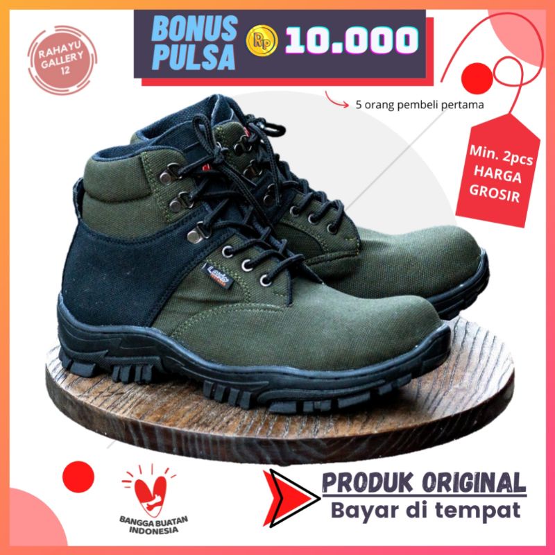 Sepatu Safety Boots Pria Ujung Besi Lavio GH46 Kerja Proyek Industri