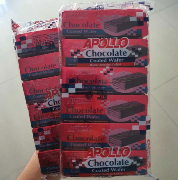 

APOLLO Wafer CHOCOLATE Coklat / SUSU MILK 125gr ( 12pcs / pack ).