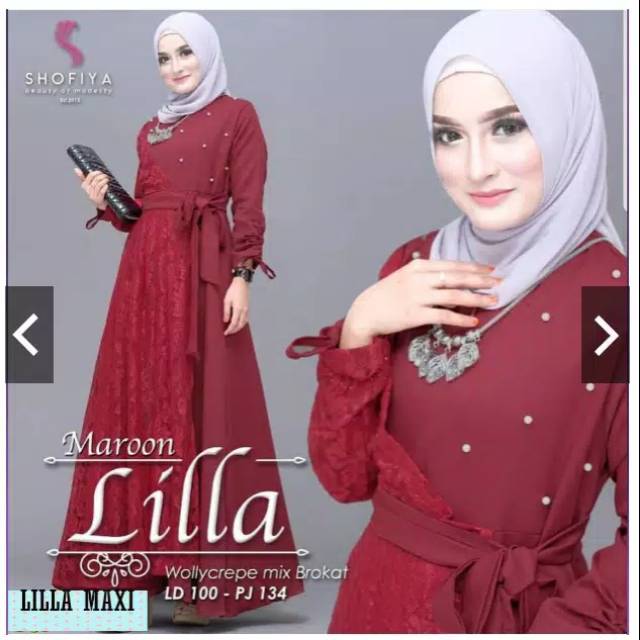 Gamis brokat remaja / busana muslim remaja / GAMIS BROKAT DEWASA / GAMIS LEBARAN REMAJA  KYLE2