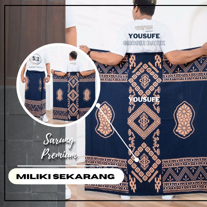 Sarung Batik Halus Cabutan Motif Terompah Viral murah Nyaman Halus Tidak Luntur Seragam Pondok Santri Halus Kode SBCP01D