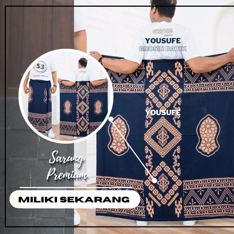 Sarung Batik Halus Cabutan Motif Terompah Viral murah Nyaman Halus Tidak Luntur Seragam Pondok Santri Halus Kode SBCP01D