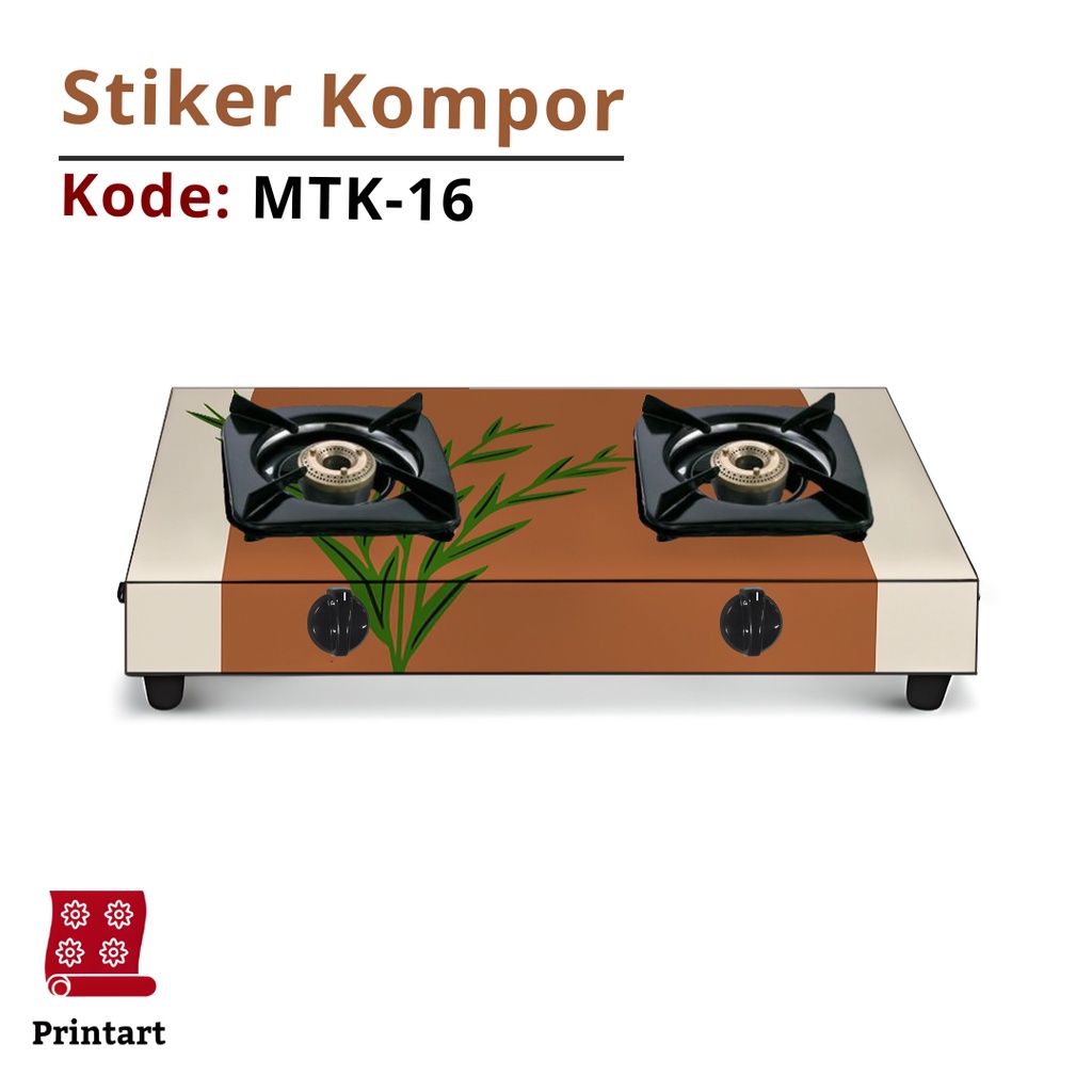 Stiker Kompor 1 Tungku dan Sticker Kompor 2 Tungku Motif Minimalis Kode MTK-16