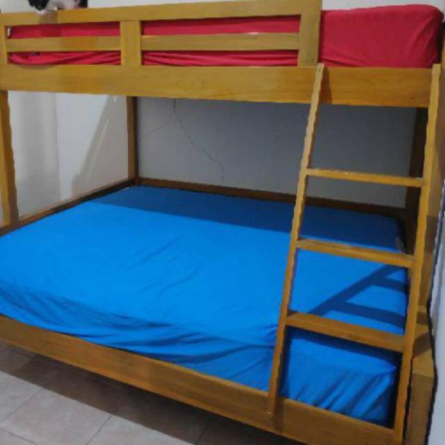 Ranjang 2 susun kayu jati 3/4  kayu jati