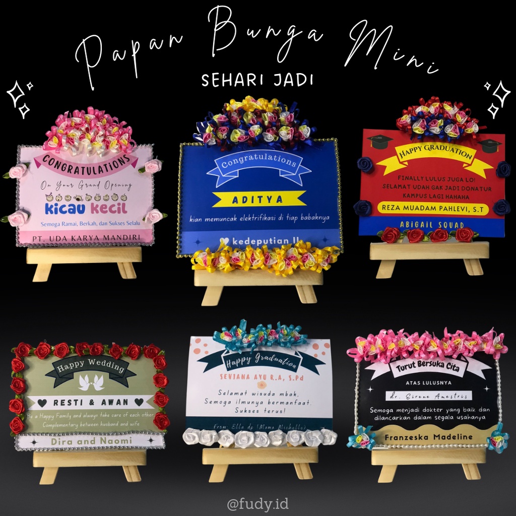 Papan Bunga Mini • Karangan Bunga • Hadiah Wisuda • Hampers READY STOCK