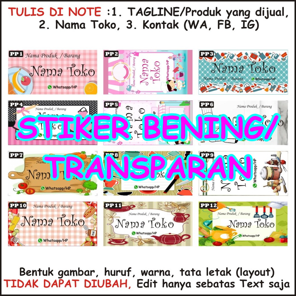 

(BENING -14) ISI 100 STIKER PERSEGI PANJANG/STIKER PRODUK/STIKER KEMASAN/STIKER TOPLES/STIKER BOTOL