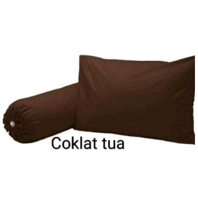 Sarung bantal dan sarung guling murah katun premium polos harga untuk sepasang(2 pics
