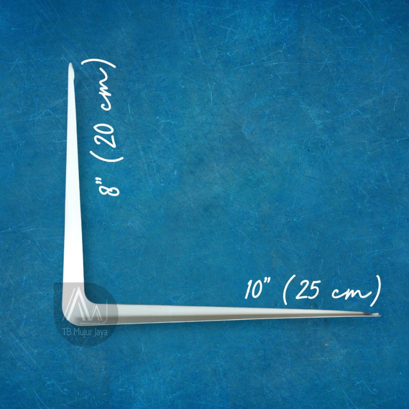 Siku Rak Dinding 8" X 10 " (20 X 25 cm) Putih