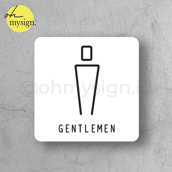 

Grosir Sign Rest Room Toilet Gentlemen Pria WC Akrilik UV Print Label Toilet