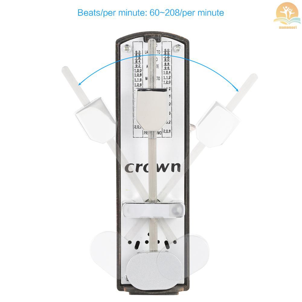 Metronome Mekanik Mini Portable Tinggi 11cm Untuk Piano / Gitar / Biola / Ukulele / Zither