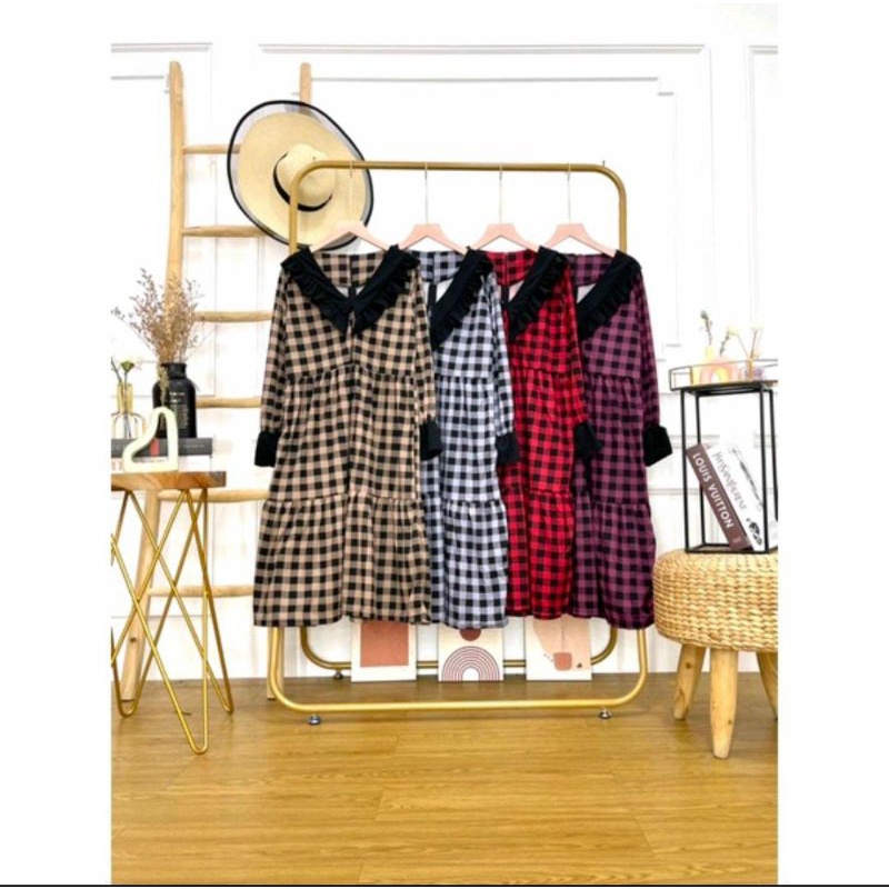 Tunik Korean Style Kotak-kotak