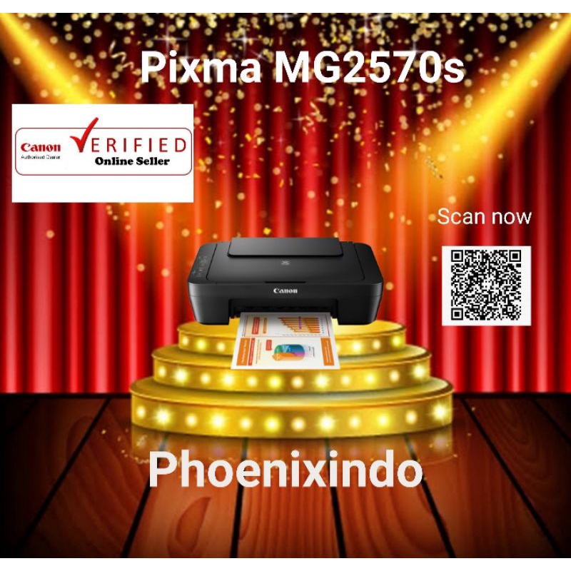 Canon Pixma MG2570S MG 2570S (print, scan, copy) Baru 100% + TINTA